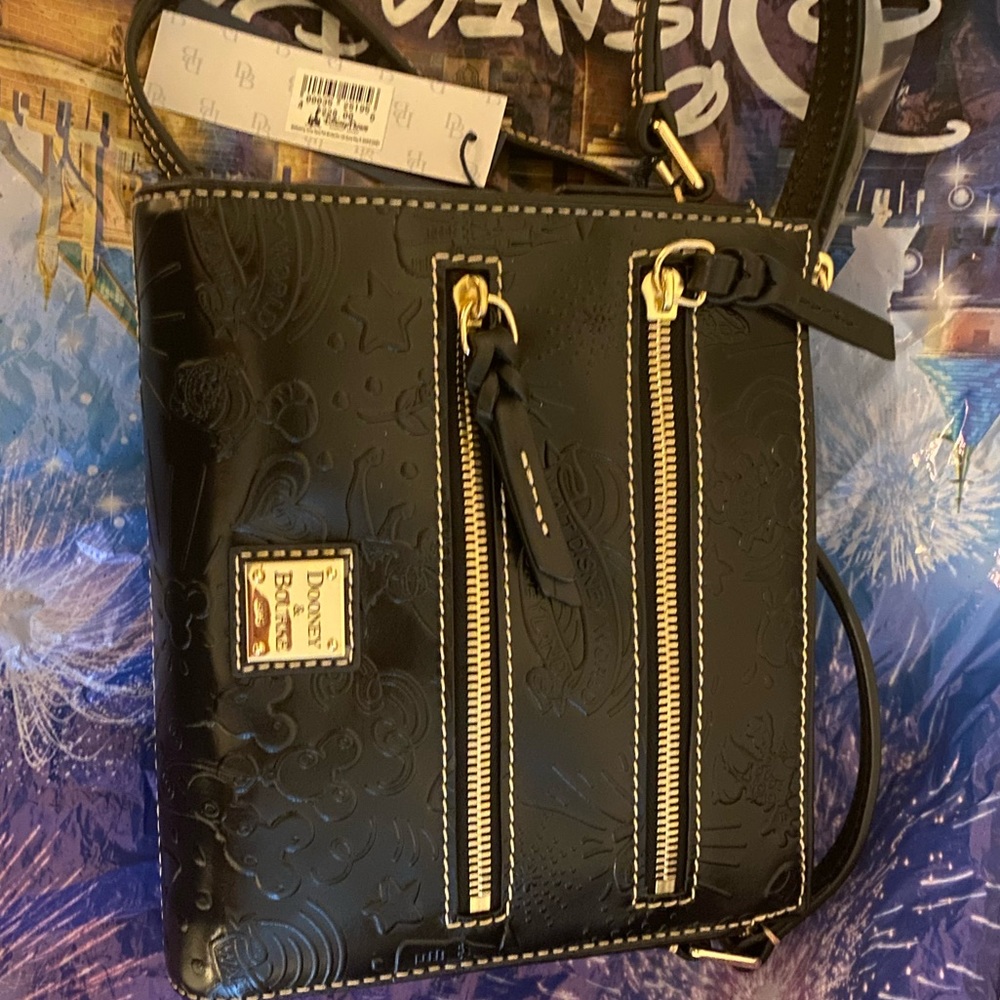 Brand New With Tags Black Sketch Dooney and Bourke